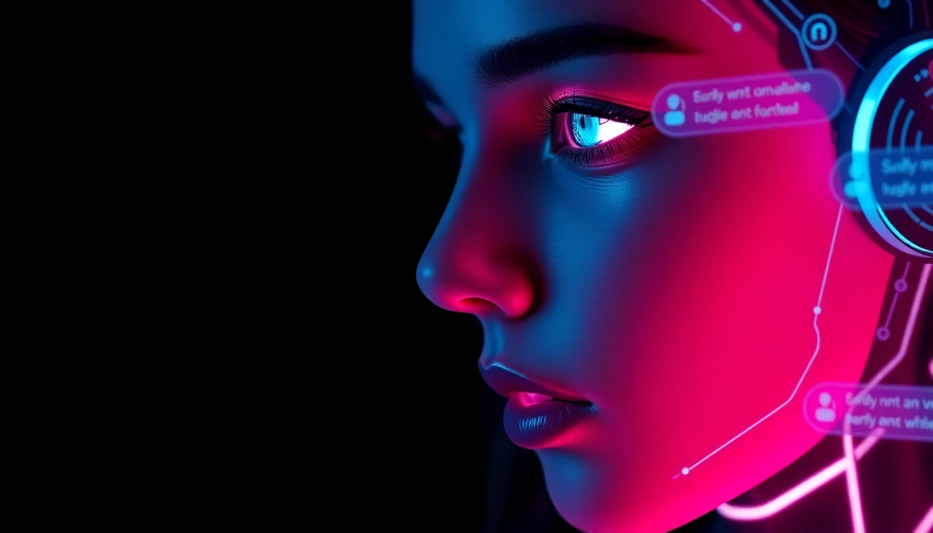 Engaging NSFW AI chat interface with a provocative digital avatar for realistic unfiltered conversations, emphasizing privacy and intimacy.