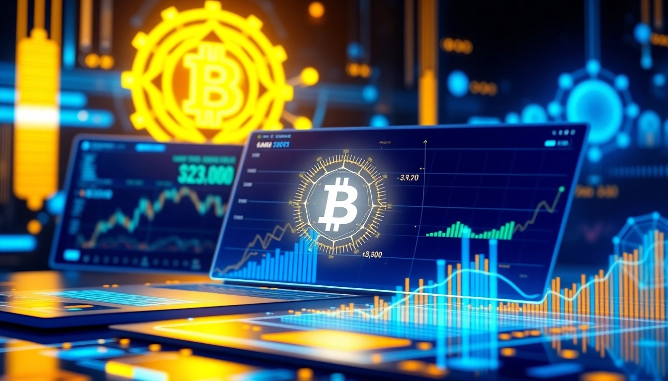 Professional financial analyst reviewing live aicoin market data on a digital screen with